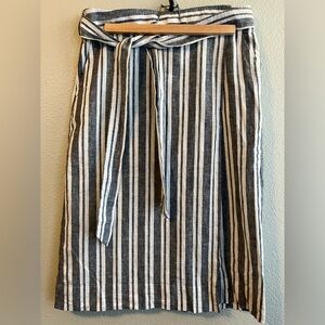 GAP Navy and White Striped Skirt